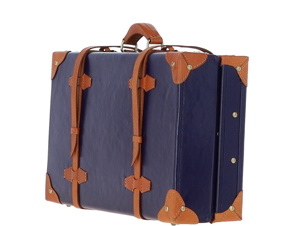 Маленький кожаный чемодан Ashwood VIN-18 Navy - Фото № 3