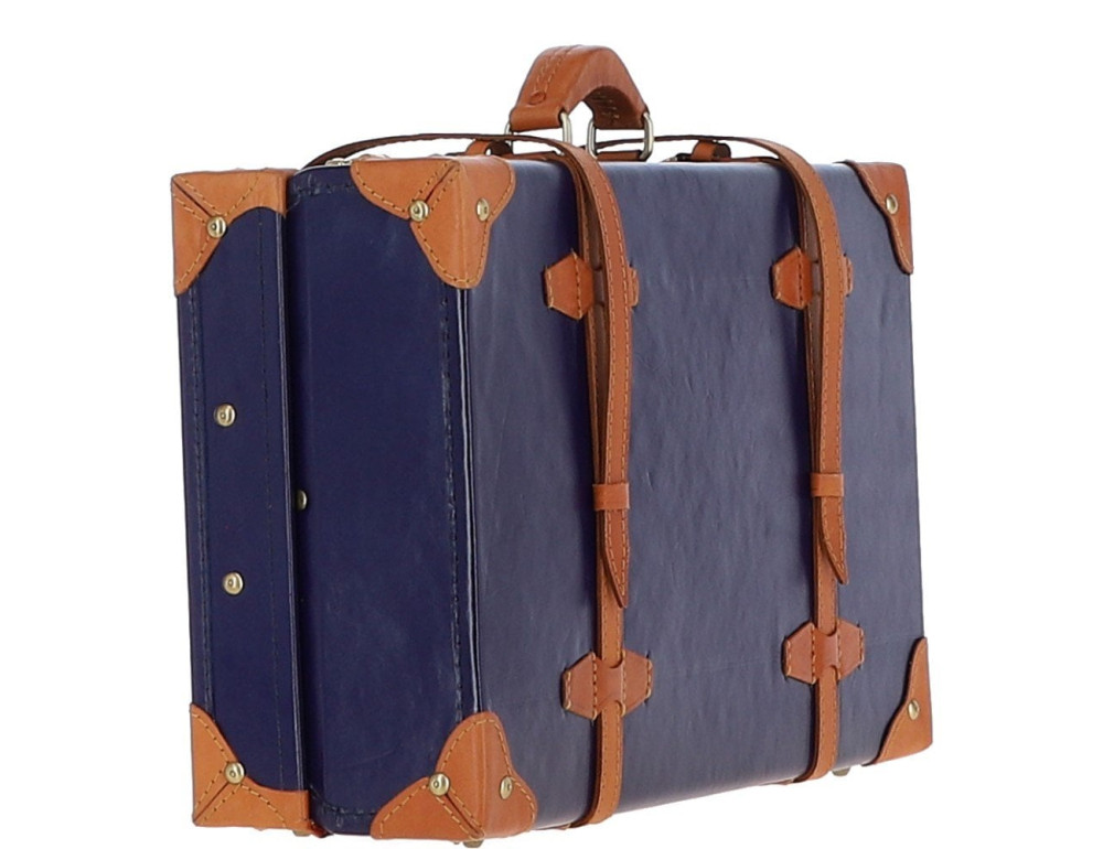 Маленький кожаный чемодан Ashwood VIN-18 Navy - Фото № 5