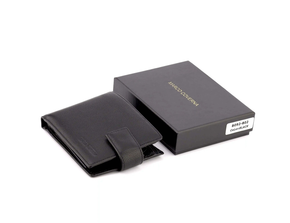 Чоловічий чорний шкіряний портмоне Marco Coverna MC 092-802 Black - Фотографія № 7