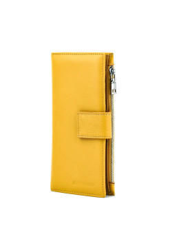 Кожаный кошелёк на магнитной кнопке Marco Coverna MC0134-21 желтый
