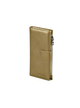 Кожаный кошелёк на магнитной кнопке Marco Coverna MC0134-33 золотой