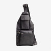 Нестандартна шкіряна сумка крос-слінг HILL BURRY HB3338 Black