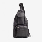 Нестандартна шкіряна сумка крос-слінг HILL BURRY HB3338 Black - Фотографія № 100
