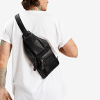 Нестандартна шкіряна сумка крос-слінг HILL BURRY HB3338 Black - Фотографія № 101