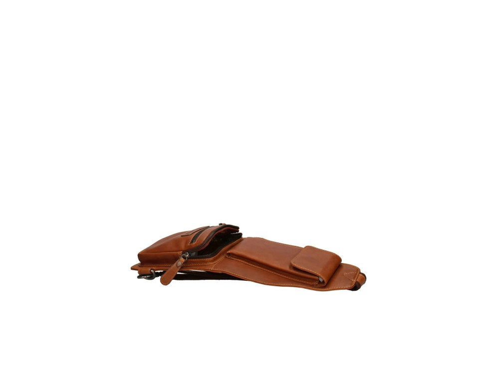 Шкіряна сумка-крос слінг HILL BURRY HB3338 Brown - Фотографія № 3