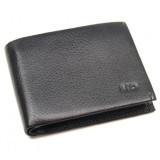 Чорний шкіряний затиск-портмоне MD Leather MD 555-10А