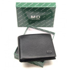 Чорний шкіряний затиск-портмоне MD Leather MD 555-10А - Фотографія № 104