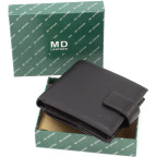 Чорний чоловічий гаманець на засувці MD Leather MD 122-A - Фотографія № 108