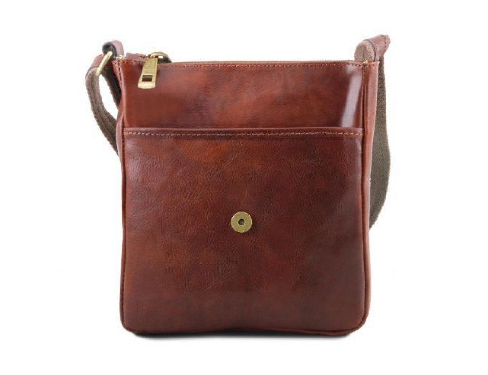 Світло-коричнева сумка чоловіча на плече шкіряна Leather tl141408 med - Фотографія № 2