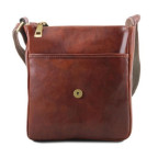 Світло-коричнева сумка чоловіча на плече шкіряна Leather tl141408 med - Фотографія № 101