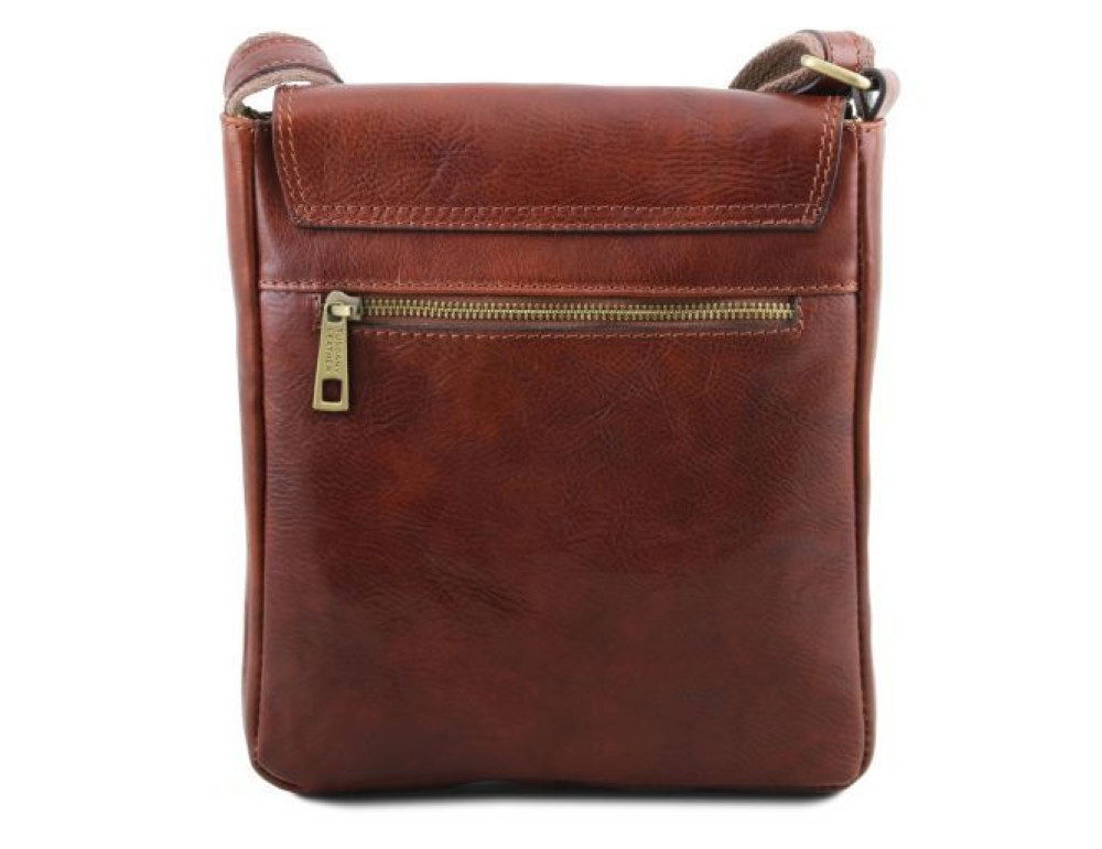 Світло-коричнева сумка чоловіча на плече шкіряна Leather tl141408 med - Фотографія № 4