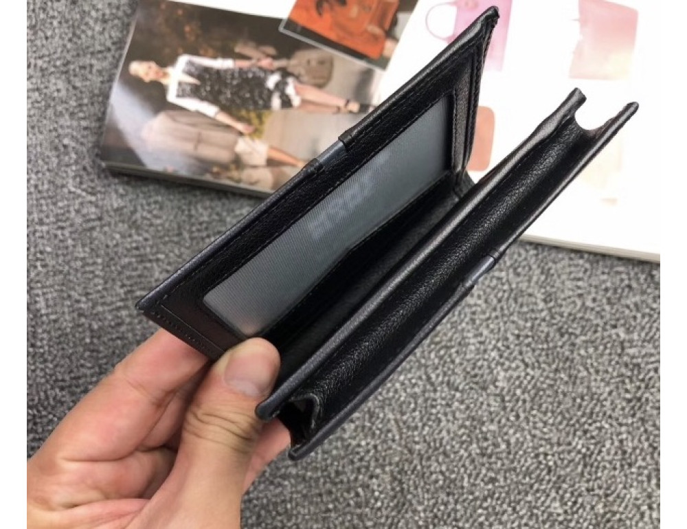 Чорний вертикальний портмоне Montblanc MO-114565 - Фотографія № 3