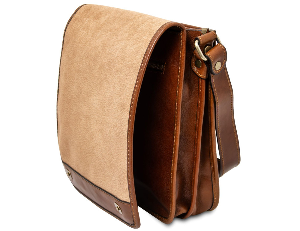 Чоловічий шкіряний великий месенджер Tuscany Leather Messenger TL141255 (Мед) - Фотографія № 4