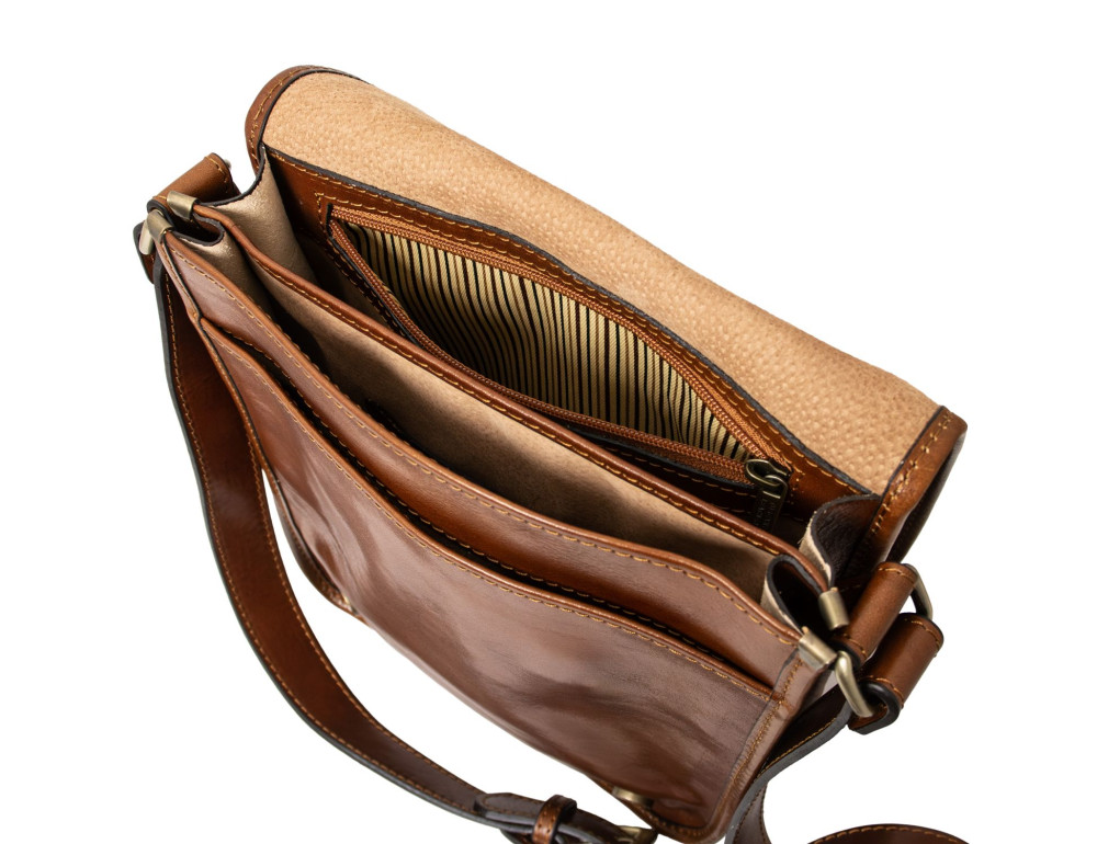 Чоловічий шкіряний великий месенджер Tuscany Leather Messenger TL141255 (Мед) - Фотографія № 5