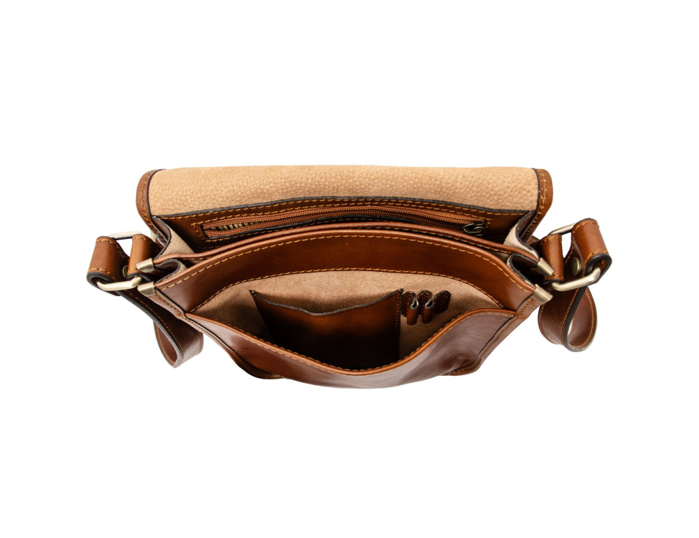 Чоловічий шкіряний великий месенджер Tuscany Leather Messenger TL141255 (Мед) - Фотографія № 6