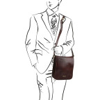 Чоловічий шкіряний великий месенджер Tuscany Leather Messenger TL141255 (Мед) - Фотографія № 106
