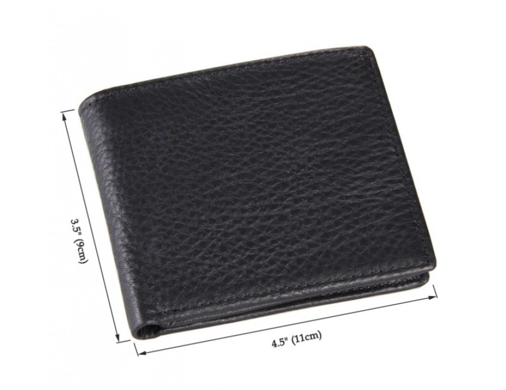 Шкіряне портмоне TIDING BAG 8063A чорне - Фотографія № 8