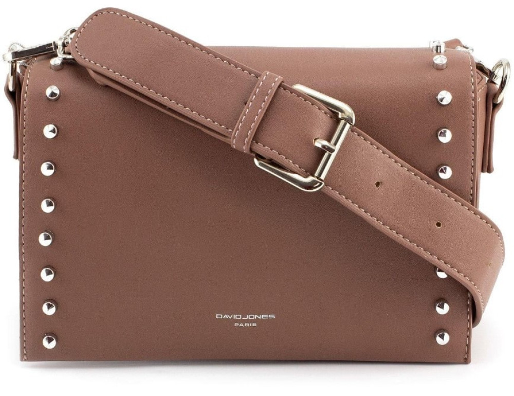 Жіноча прямокутна сумка David Jones 5822-1T d.pink темна пудра - Фотографія № 1