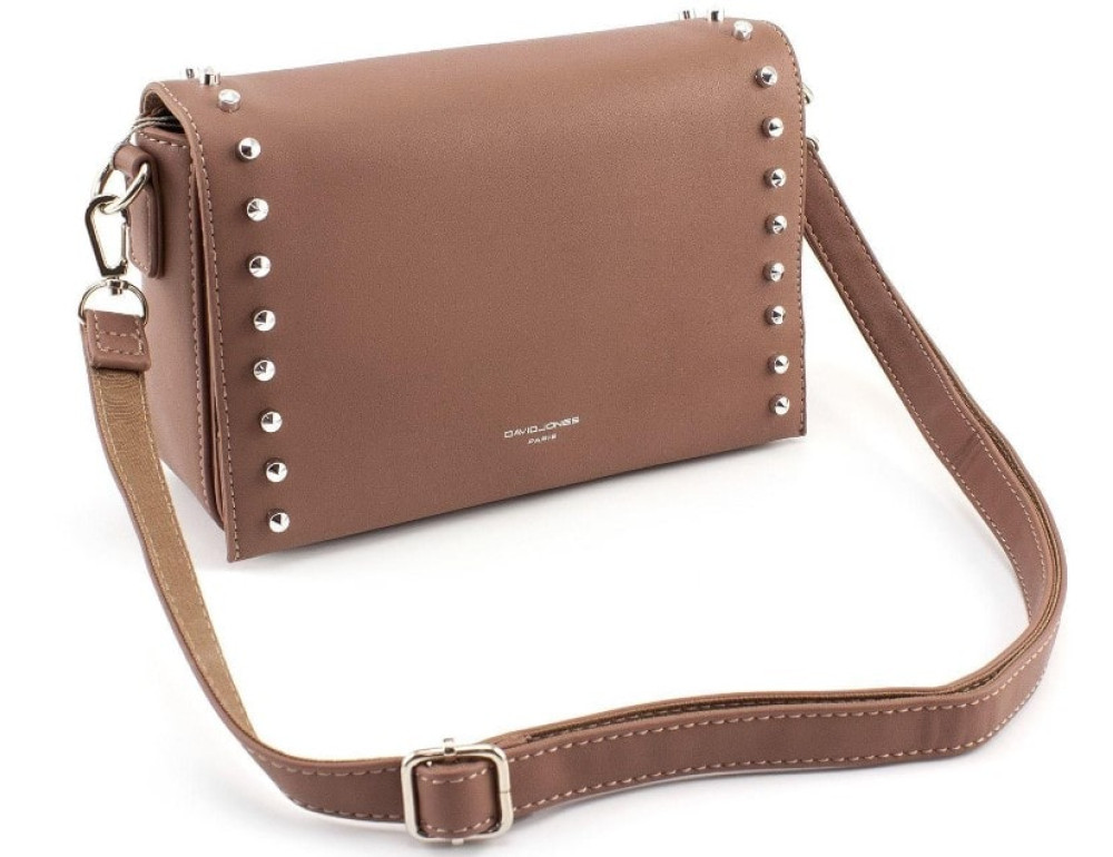 Жіноча прямокутна сумка David Jones 5822-1T d.pink темна пудра - Фотографія № 4