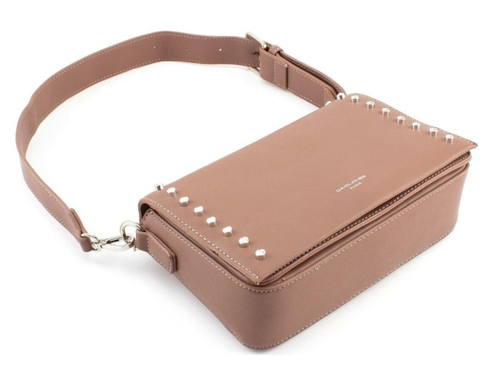Жіноча прямокутна сумка David Jones 5822-1T d.pink темна пудра - Фотографія № 5