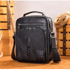 Чоловіча барсетка зі шкіри під рептилію Bexhill bx6014 design2 Black - Фотографія № 100
