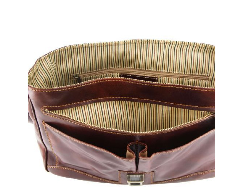 Чоловіча шкіряна сумка через плече PADOVA Tuscany Leather TL140891 Dark Brown - Фотографія № 4