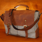 Мужская сумка-портфель из канваса и кожи TARWA RBcs-3960-3md - Фото № 103