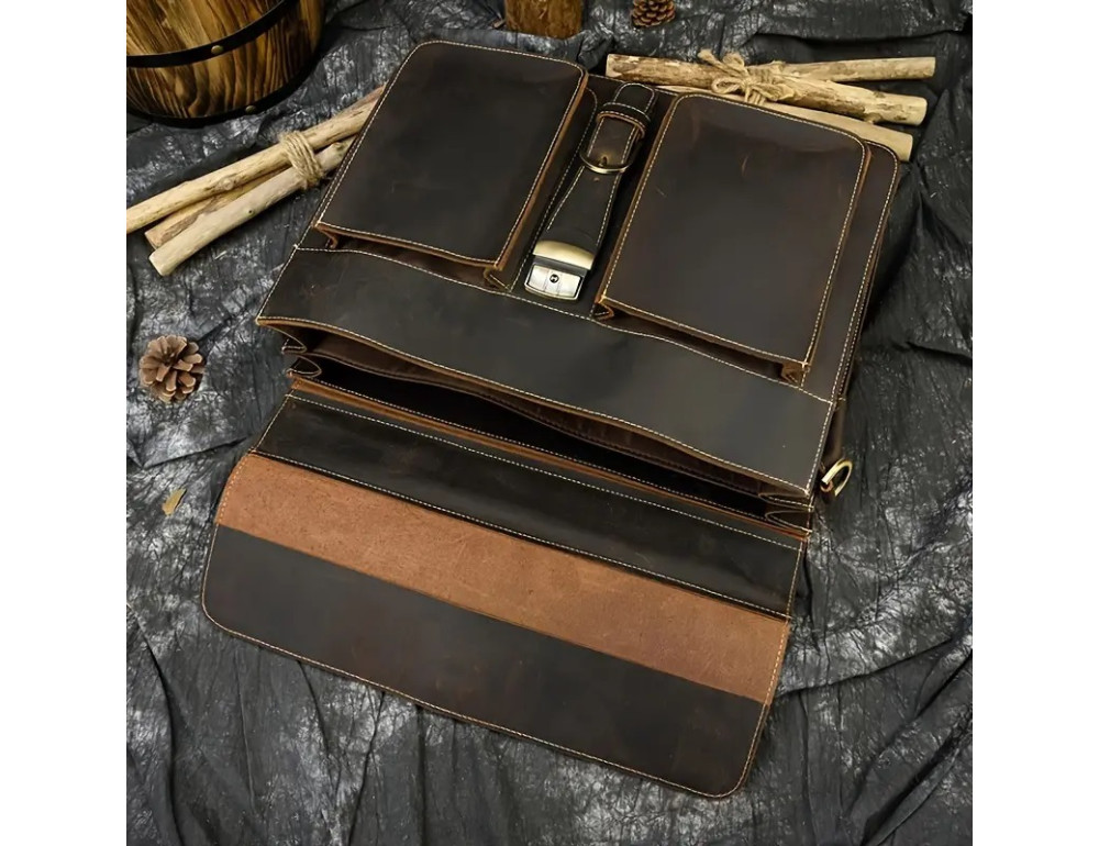 Чоловічий шкіряний портфель Bexhill Bx7164 DBrown - Фотографія № 8