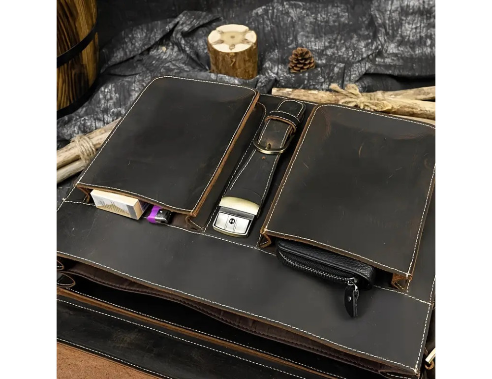 Чоловічий шкіряний портфель Bexhill Bx7164 DBrown - Фотографія № 11