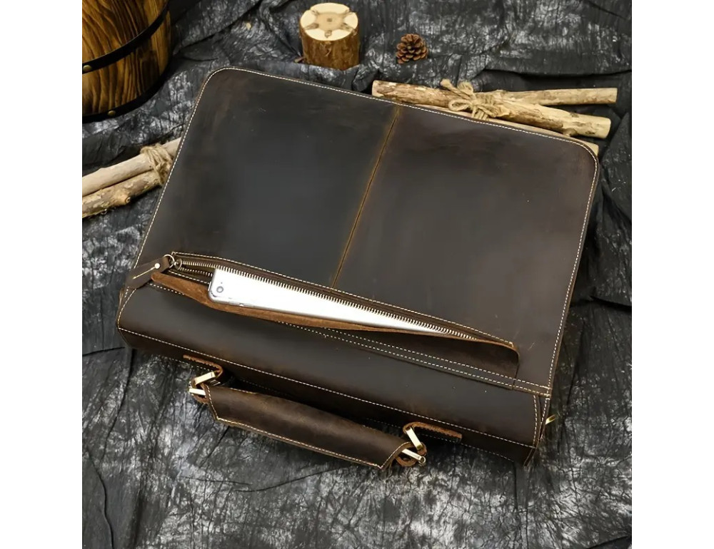 Чоловічий шкіряний портфель Bexhill Bx7164 DBrown - Фотографія № 12