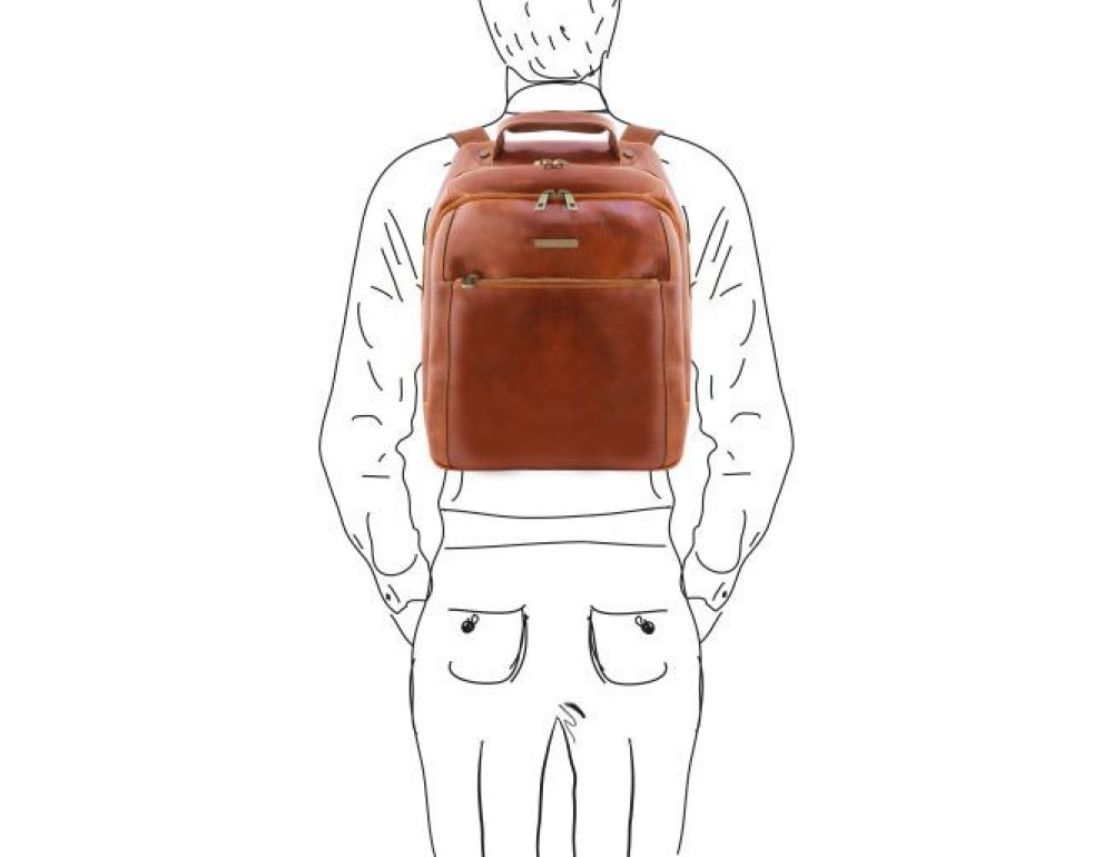 Чоловік шкіряний рюкзак на три відділення PHUKET Tuscany Leather TL141402 Med - Фотографія № 2