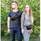 Коричнева поясна сумка з галдкої шкіри Newery N40298GC - Фотографія № 101
