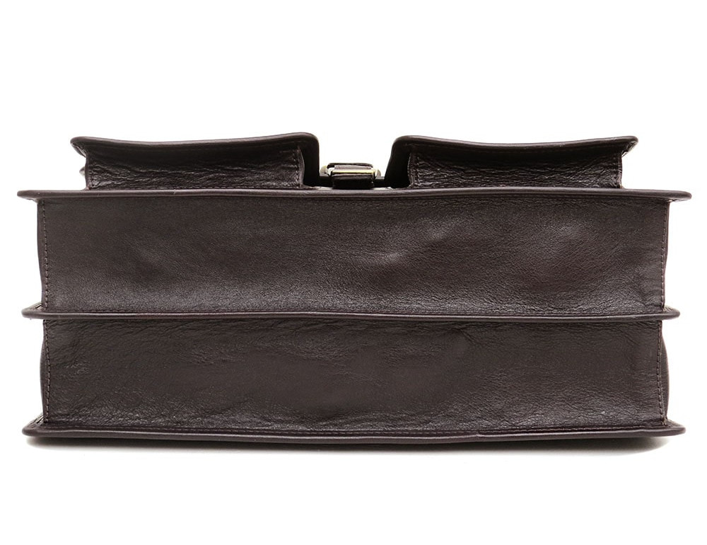 Коричневий чоловічий портфель з гладкої шкіри Newery N7164GC - Фотографія № 4