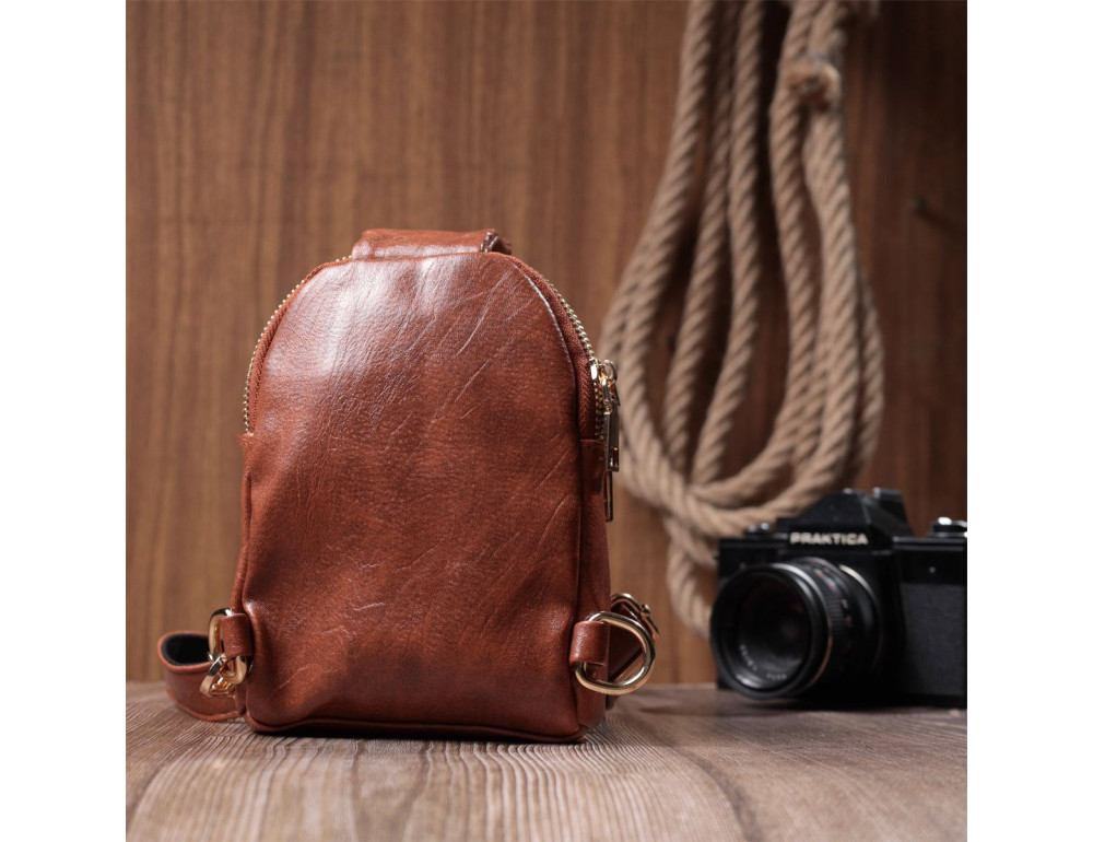 Невелика жіноча сумка через плече на два відділення з екошкіри Vintage 22783 - Фотографія № 10