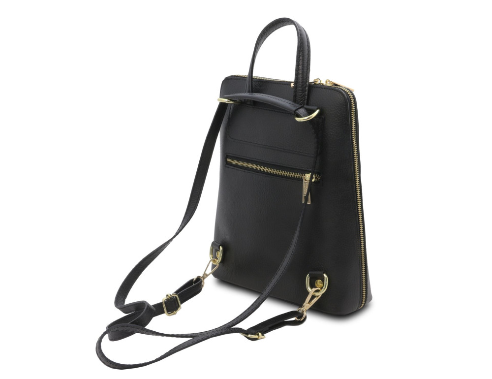 Невелика жіноча сумка-рюкзак Tuscany Leather TL142092 Black - Фотографія № 4