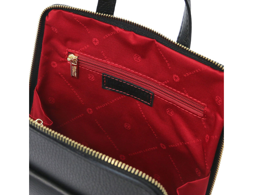 Невелика жіноча сумка-рюкзак Tuscany Leather TL142092 Black - Фотографія № 6