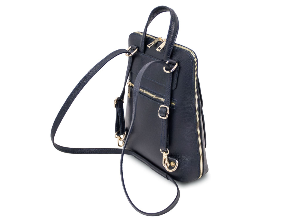 Невелика сумка-рюкзак жіноча Tuscany Leather TL142092 Blu scuro - Фотографія № 4