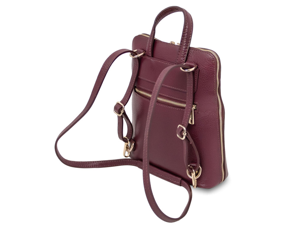 Невелика сумка-рюкзак Tuscany Leather TL142092 Bordeaux - Фотографія № 3
