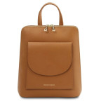 Невеликий жіночий шкіряний рюкзак-трансформер Tuscany Leather TL142092 COGNAC - Фотографія № 100