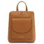 Невеликий жіночий шкіряний рюкзак-трансформер Tuscany Leather TL142092 COGNAC - Фотографія № 102