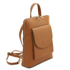 Невеликий жіночий шкіряний рюкзак-трансформер Tuscany Leather TL142092 COGNAC - Фотографія № 103
