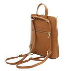 Невеликий жіночий шкіряний рюкзак-трансформер Tuscany Leather TL142092 COGNAC - Фотографія № 104