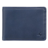 Синій шкіряний портмоне Visconti PLR72 ST / BL / OR Segesta c RFID