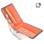 Синій шкіряний портмоне Visconti PLR72 ST / BL / OR Segesta c RFID - Фотографія № 101