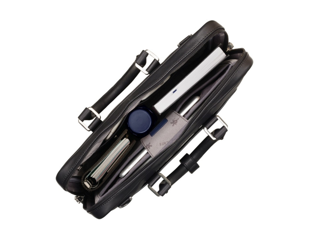 Чорна стильна сумка Visconti PLT10 BLK Royce 13 - Фотографія № 5