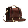 Коричневий чоловічий портфель зі шкіри під крокодила СПС-3C кроко
