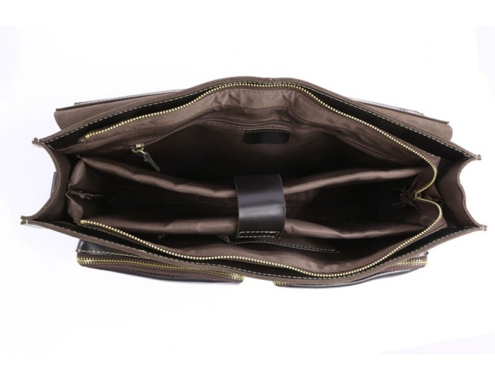 Шкіряний портфель TIDING BAG 7105A чорний - Фотографія № 4