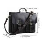 Шкіряний портфель TIDING BAG 7105A чорний - Фотографія № 105