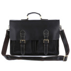 Шкіряний портфель TIDING BAG 7105A чорний - Фотографія № 100