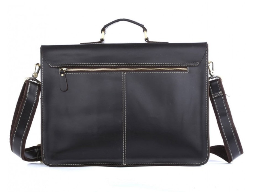 Шкіряний портфель TIDING BAG 7105A чорний - Фотографія № 11